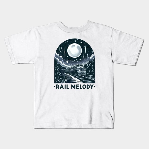 Locomotive, Rail Melody Kids T-Shirt by Vehicles-Art